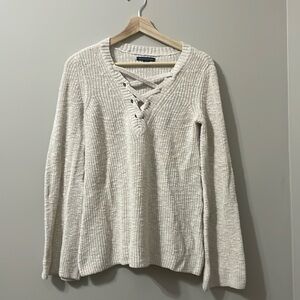 American Eagle cream knit sweater